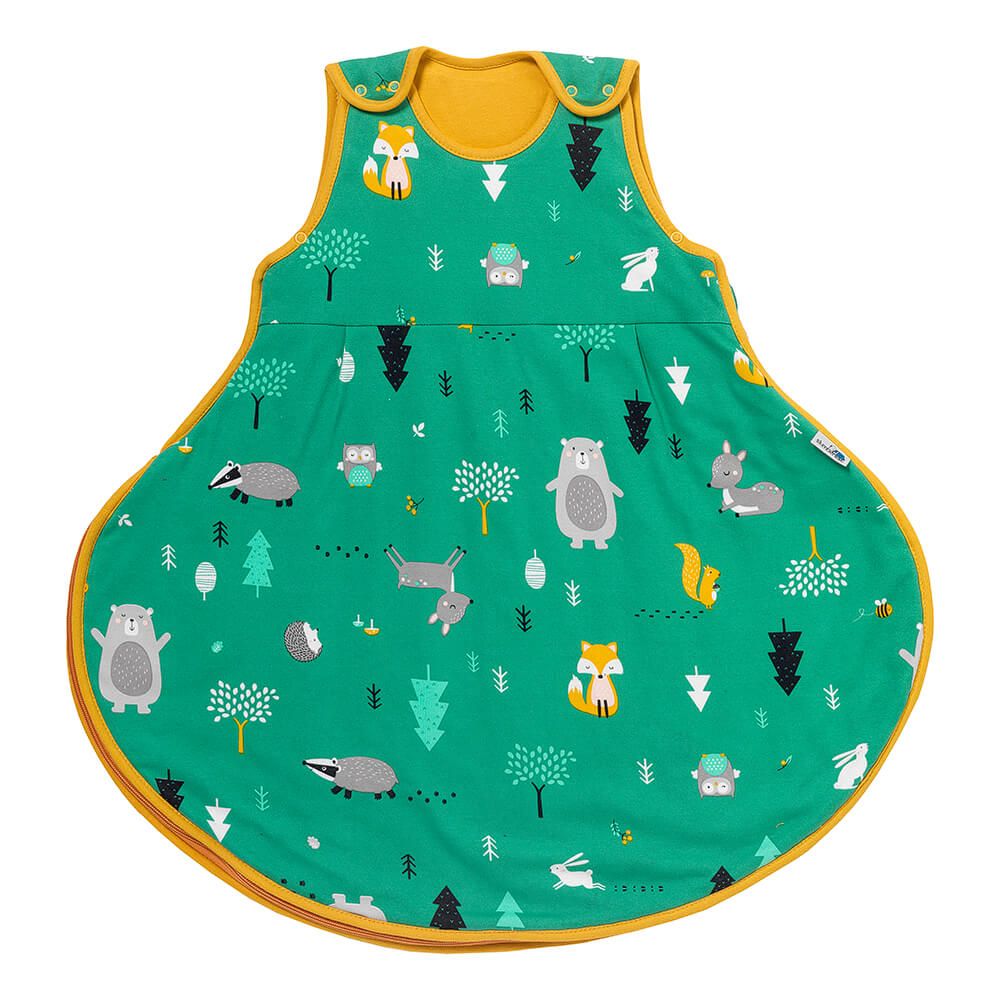 schlummersack Baby Schlafsack bei Hüftdysplasie ganzjährig in 2.5 Tog 0-3 Monate 70 cm Waldtiere