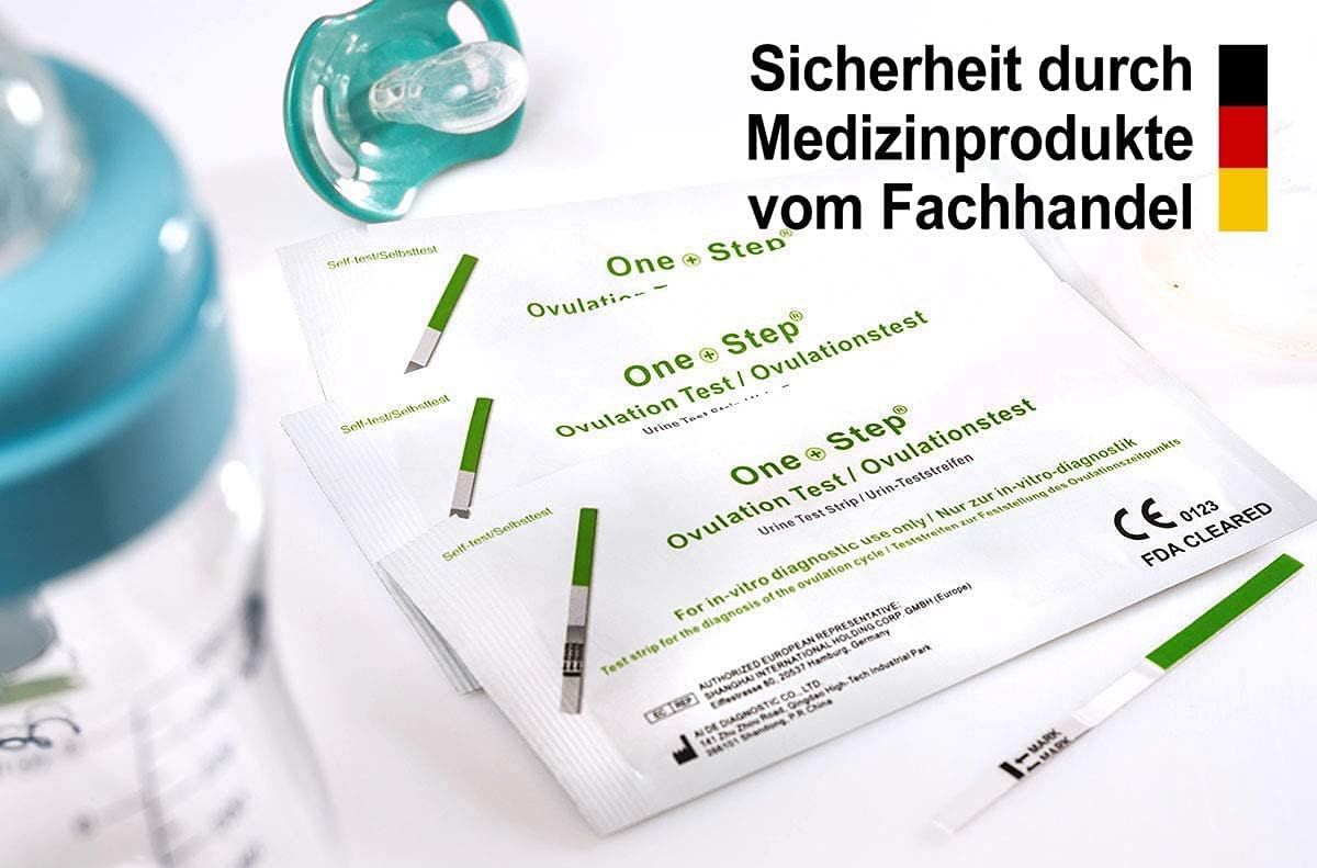 One+Step Ovulationstest mit optimaler Sensitivität 20 miu/ml - Fruchtbarkeitstest für Frauen 30 St