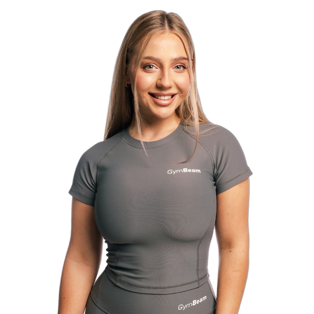 GymBeam T-Shirt Damen slim Kurzarm Rundhalsausschnitt Carbon Core 1 St