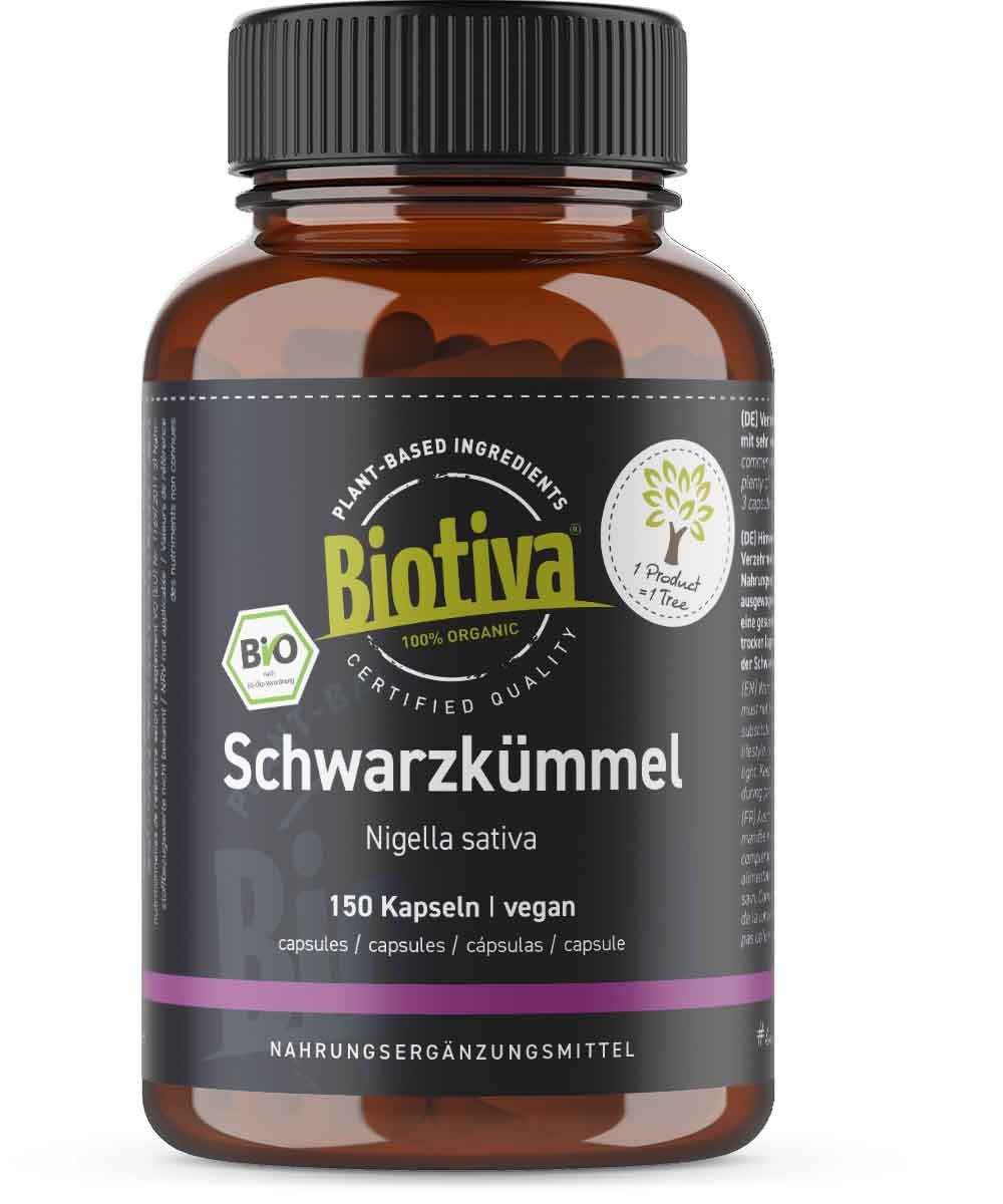 Biotiva Schwarzkümmelpulver Kapseln Bio