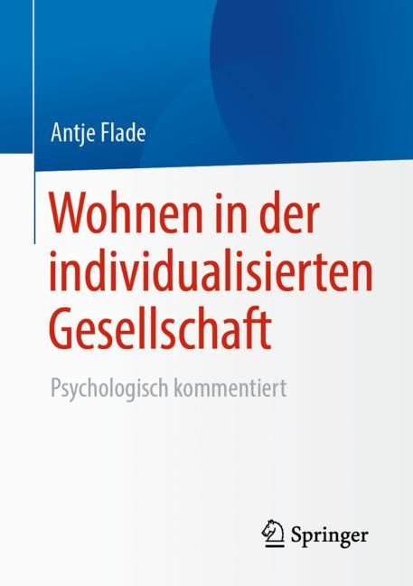 Buchcover mit Titel: Wohnen in der individualisierten Gesellschaft. Autorin: Antje Flade. Verlag: Springer.