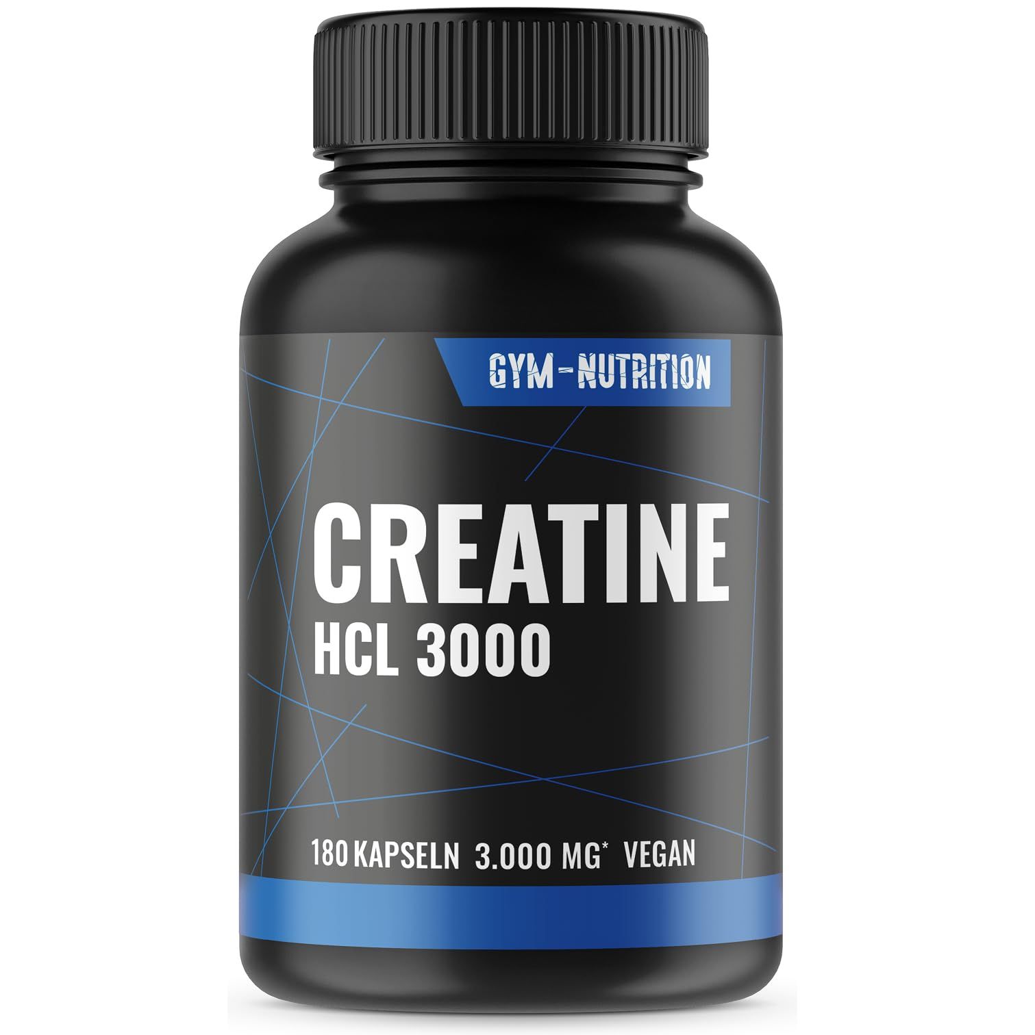 Gym Nutrition Creatine HCL - 180 Kapseln 45 Tage Vorrat 161 g