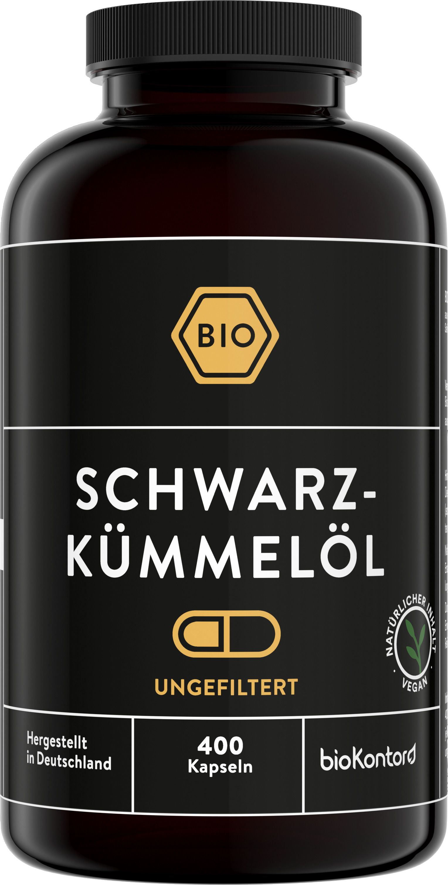 bioKontor Schwarzkümmelöl Kapseln, ungefiltert