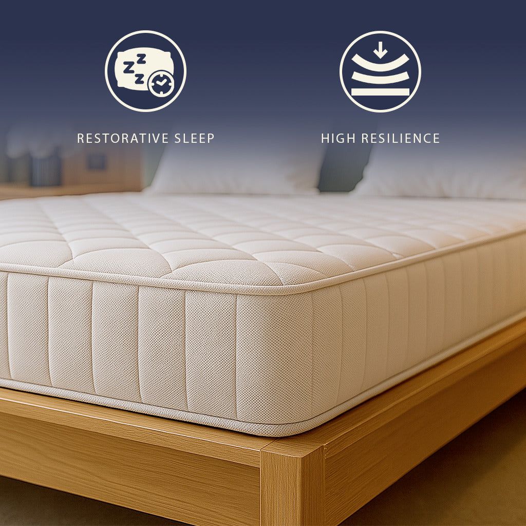 The White Stone Matratze Feuerhemmend 140x200 aus Memory Foam Höhe 20 cm | Orthopädisch