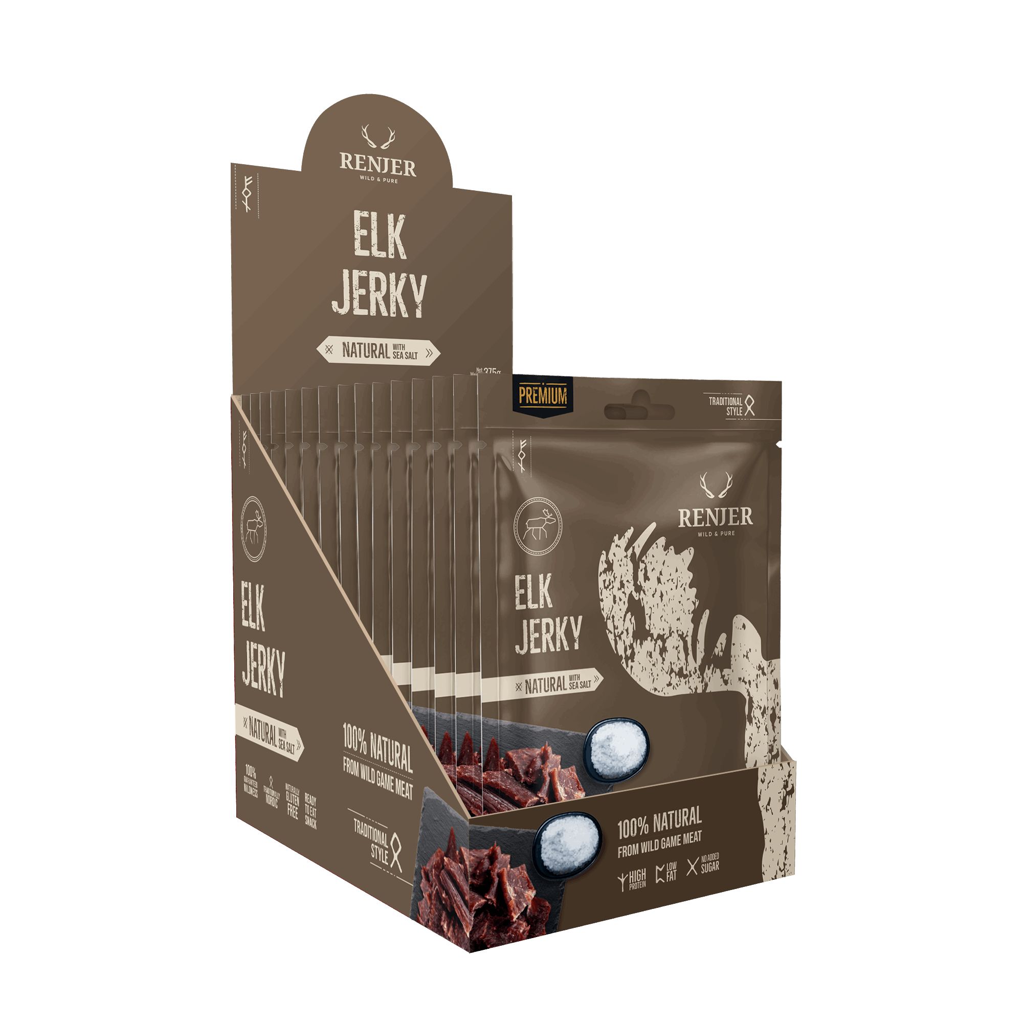 Renjer Elk Jerky Sea Salt