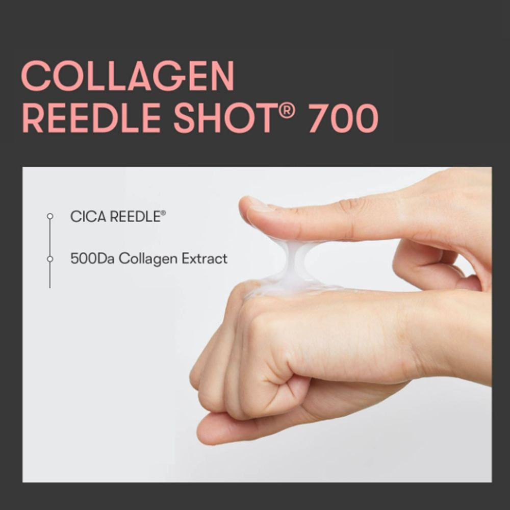 Hände mit einer durchsichtigen, gelartigen Substanz, die 500Da Kollagenextrakt enthält.