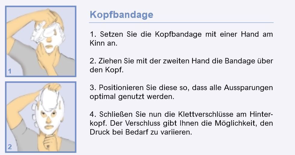 THUASNE CICATREX postoperatives Kompressions Kopf- bzw. Halsband mit flachen Nähten