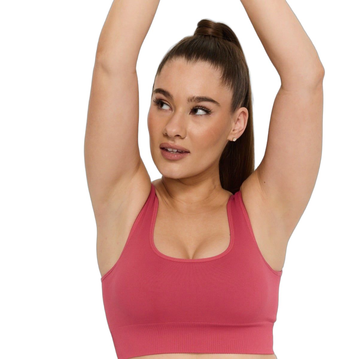 GymBeam Sport-BH Damen nahtlos mit breiten Trägern Bloom
