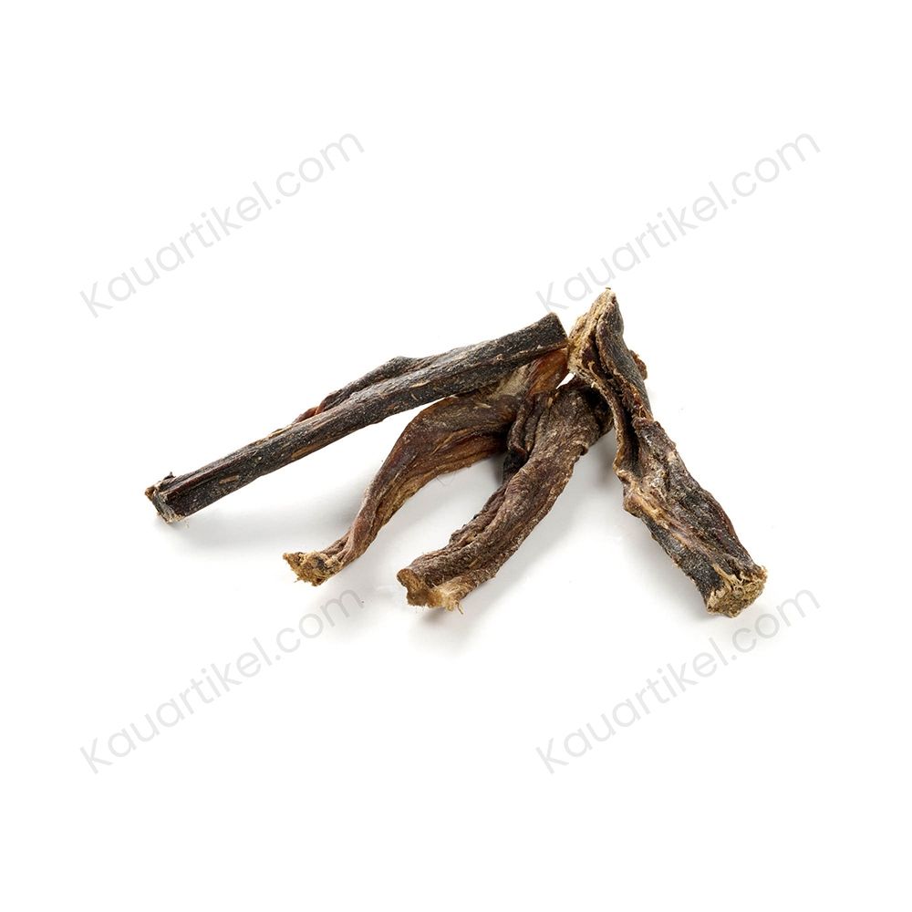 Getrocknete Kamel-Fleischwürfel für Hunde.
