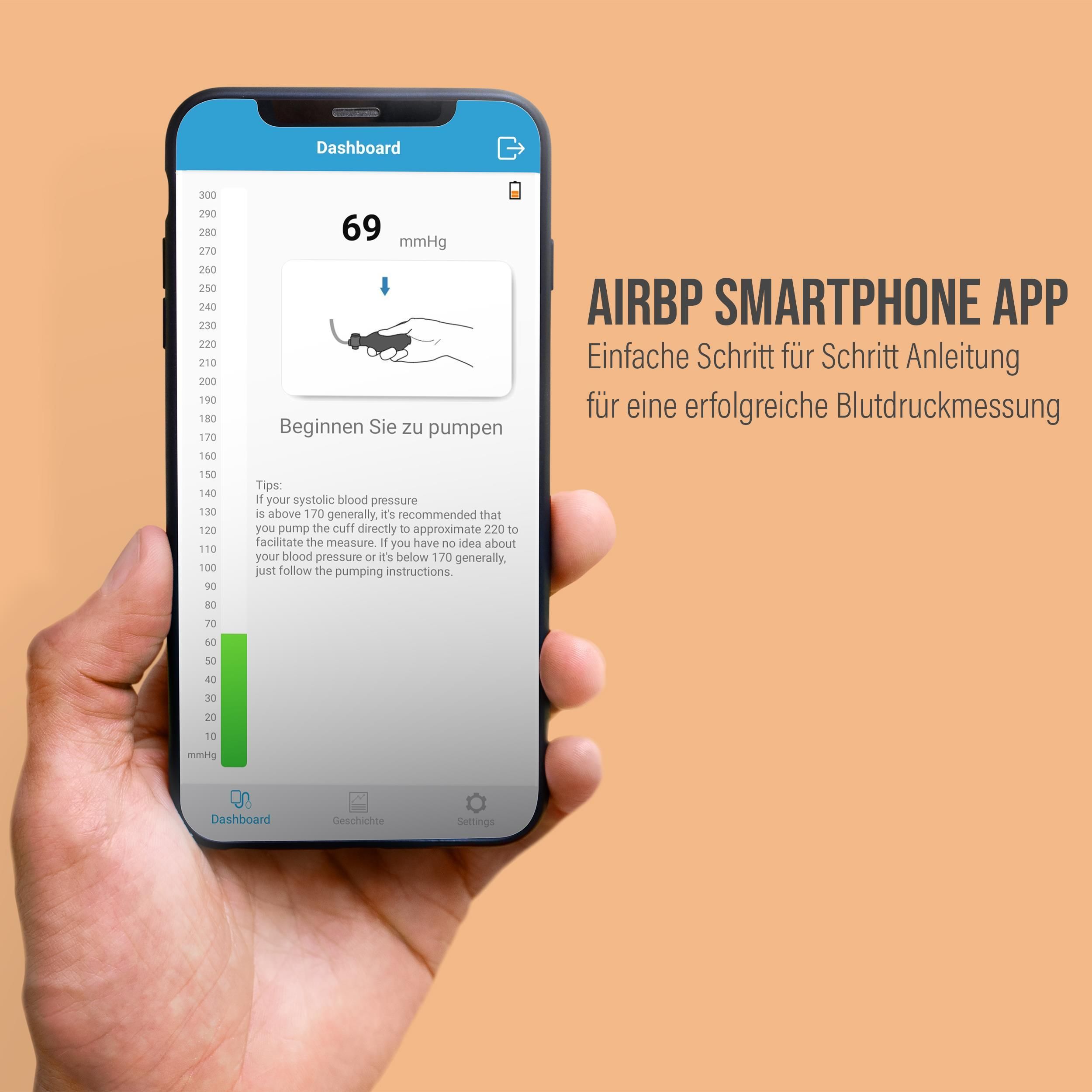 Pulox by Viatom - AirBP - Oberarm-Blutdruckmessgerät mit Bluetooth und App für iOS & Android