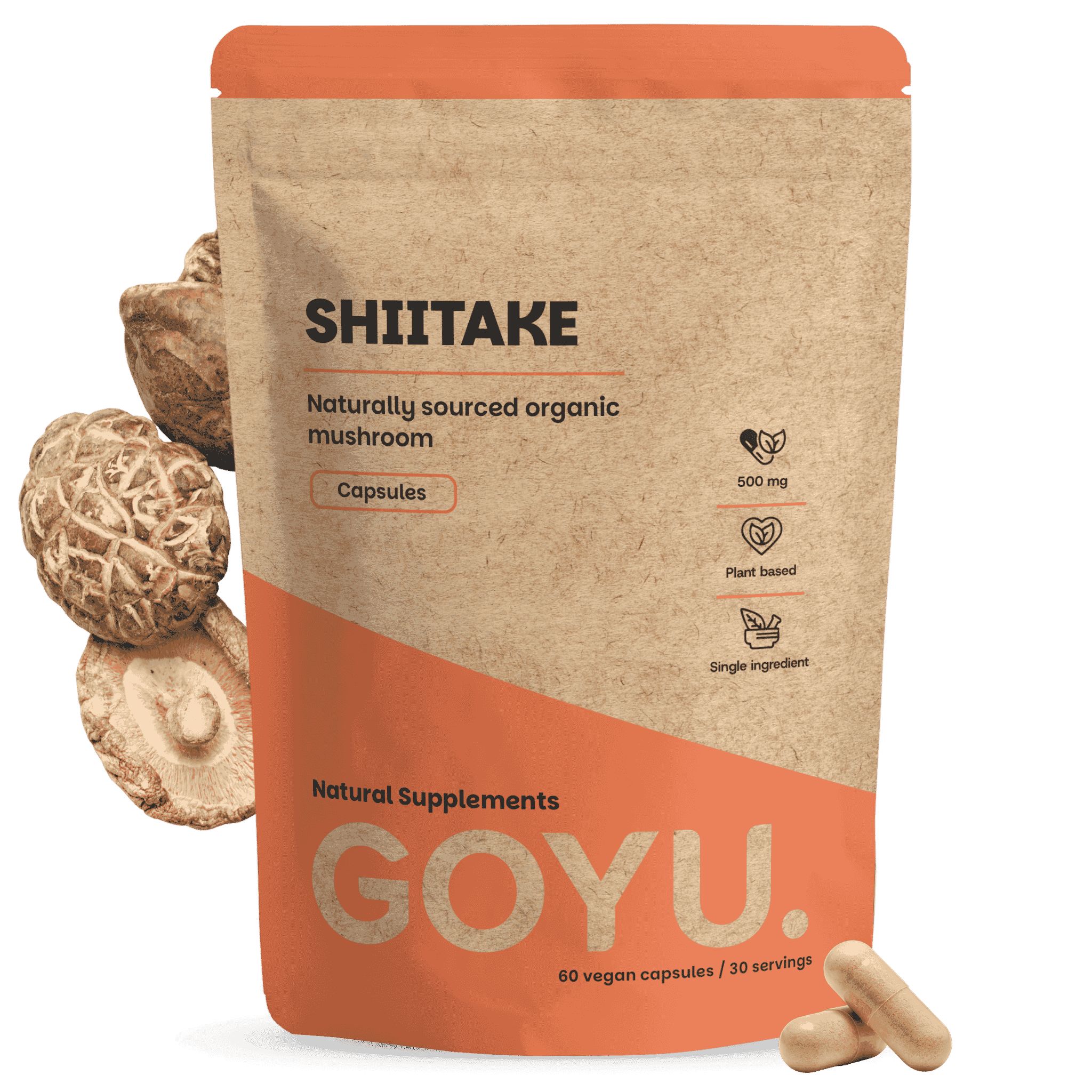 GOYU® – Shiitake Capsules 500 mg Biologisch 60