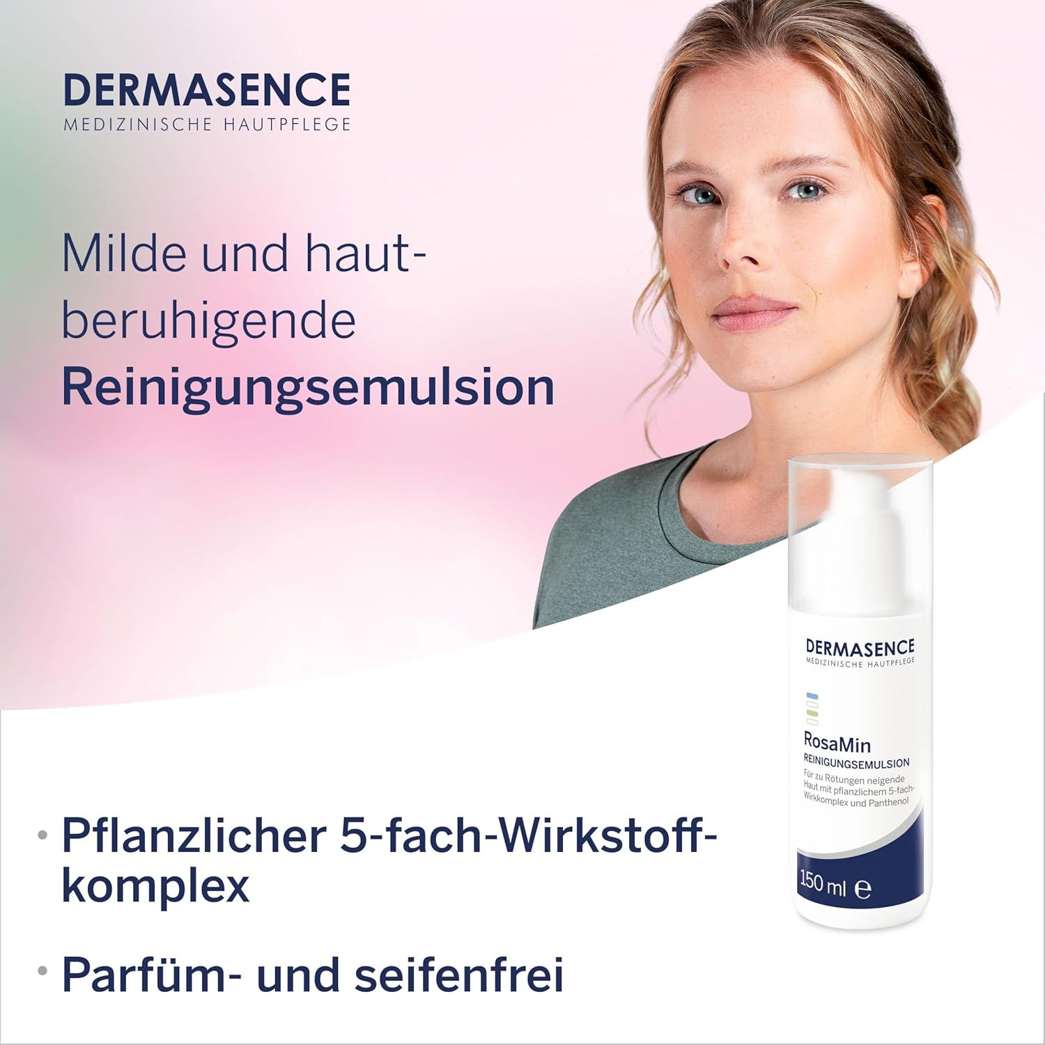 DERMASENCE RosaMin Reinigungsemulsion Gesichtsreinigung