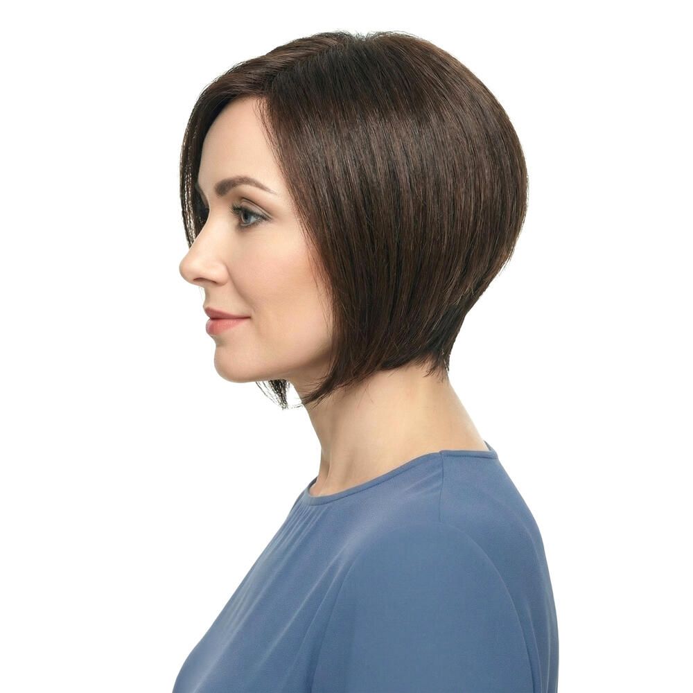 Perücke Mercedes von trendhair, braun, Bob-Schnitt, Seitenansicht.