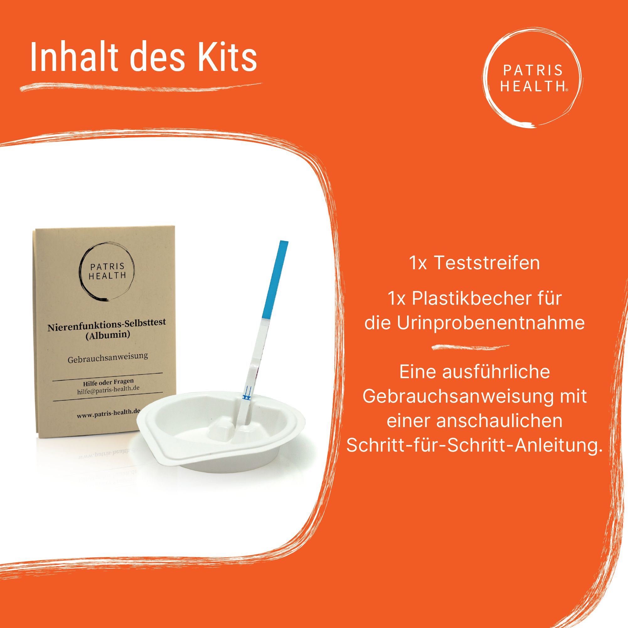 Patris Health® Nierenfunktions-Selbsttest (Albumin)