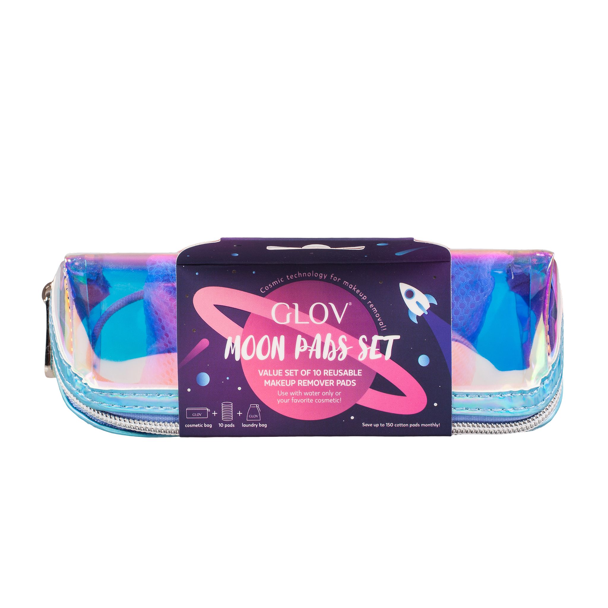 GLOV Moon Pads Set mit Kosmetiktasche und 10 wiederverwendbaren Pads.