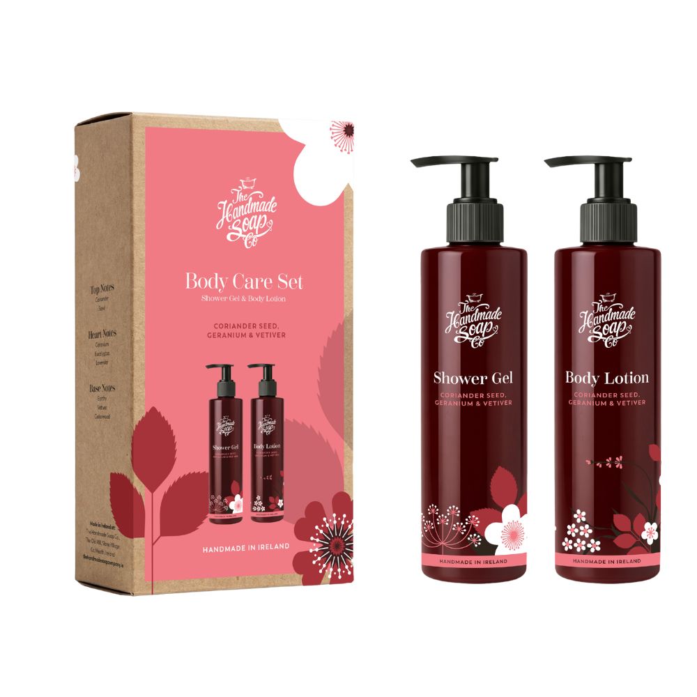 Handmade Soap Company Geschenkset Body Wash & Lotion Koriandersamen 500 ml Set