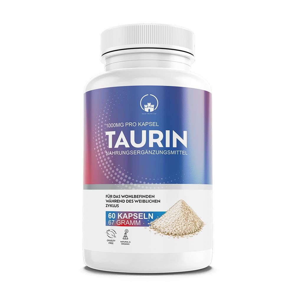 Saint Nutrition® Taurin Kapseln 2000mg | Energiereich - Hochdosiert für ihre Leistungsfähigkeit 1 St