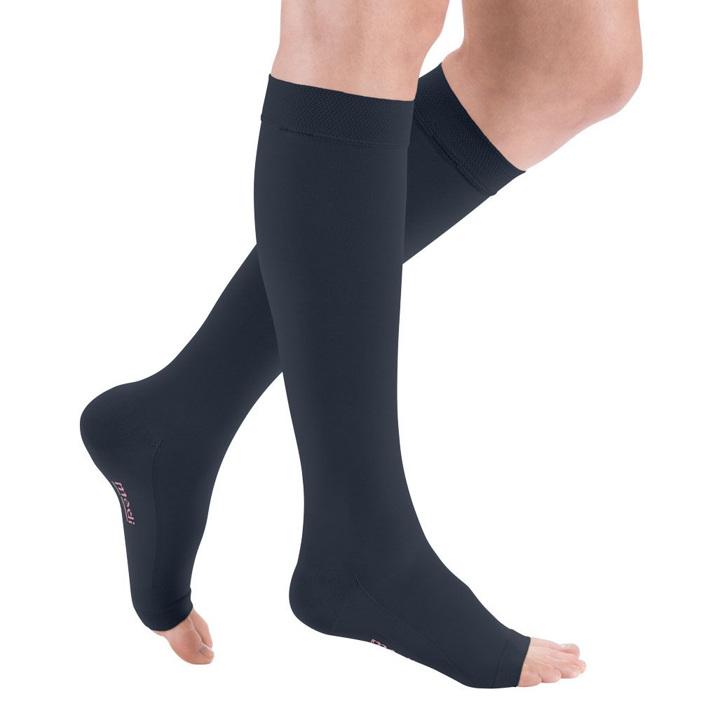 mediven comfort CCL2 AD Kompressionsstrümpfe kurz (34-38 cm) o. Fußspitze Trikotabschlussrand