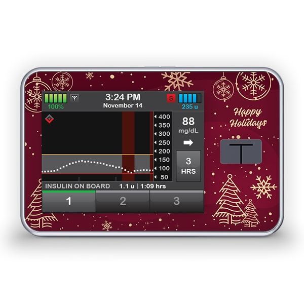 Diasticker® Tandem t:slim X2 Sticker 'Happy Holidays' 1 St