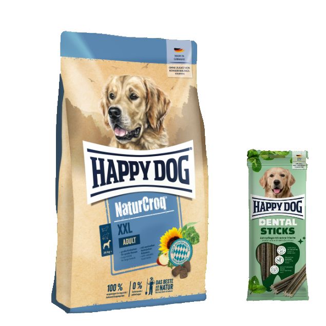 Happy Dog Premium NaturCroq Xxl+ Dental Sticks für Hunde 15,1 kg