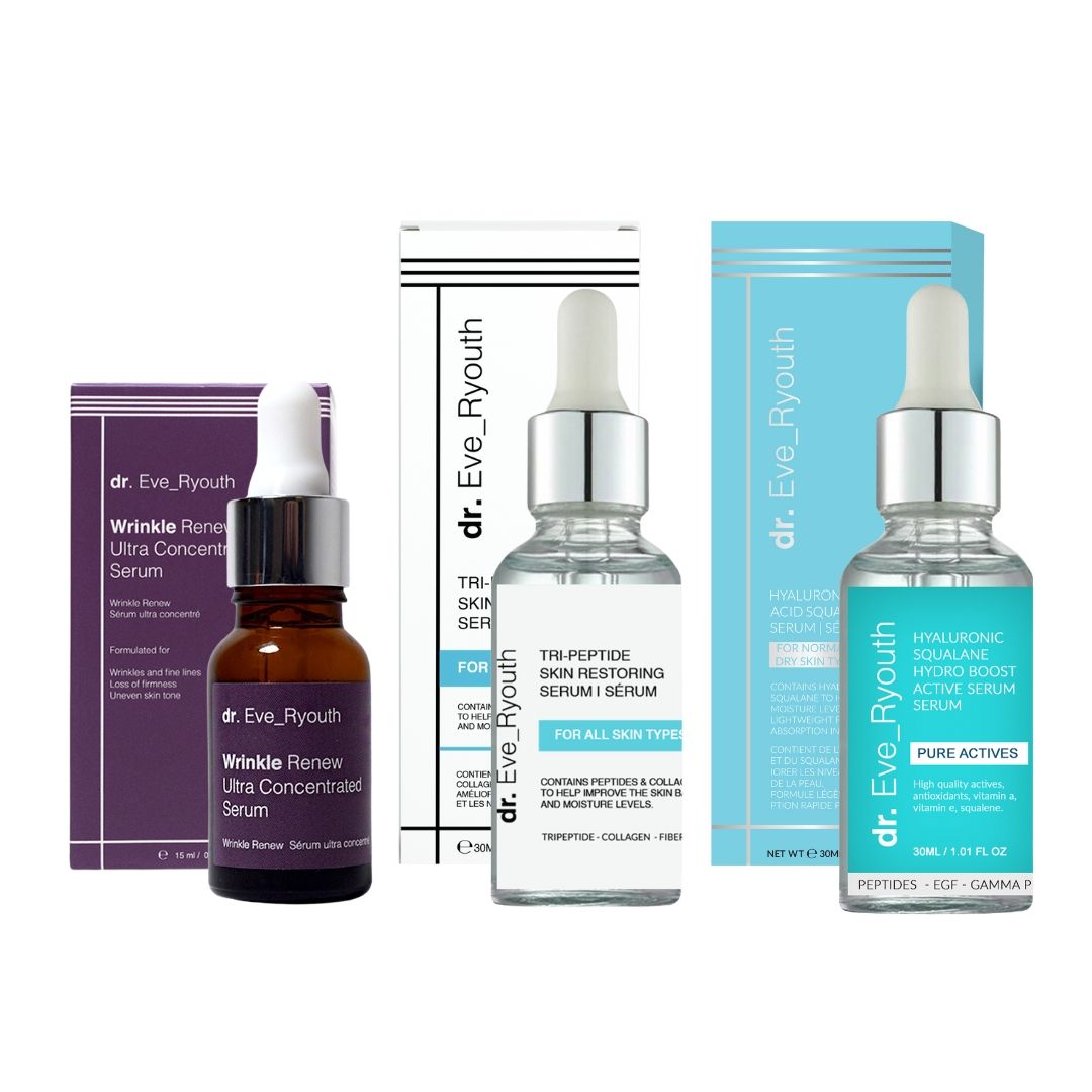 Dr. Eve_Ryouth Hyaluronsäure + Peptide Anti-Falten-Serum-Set. 75 ml