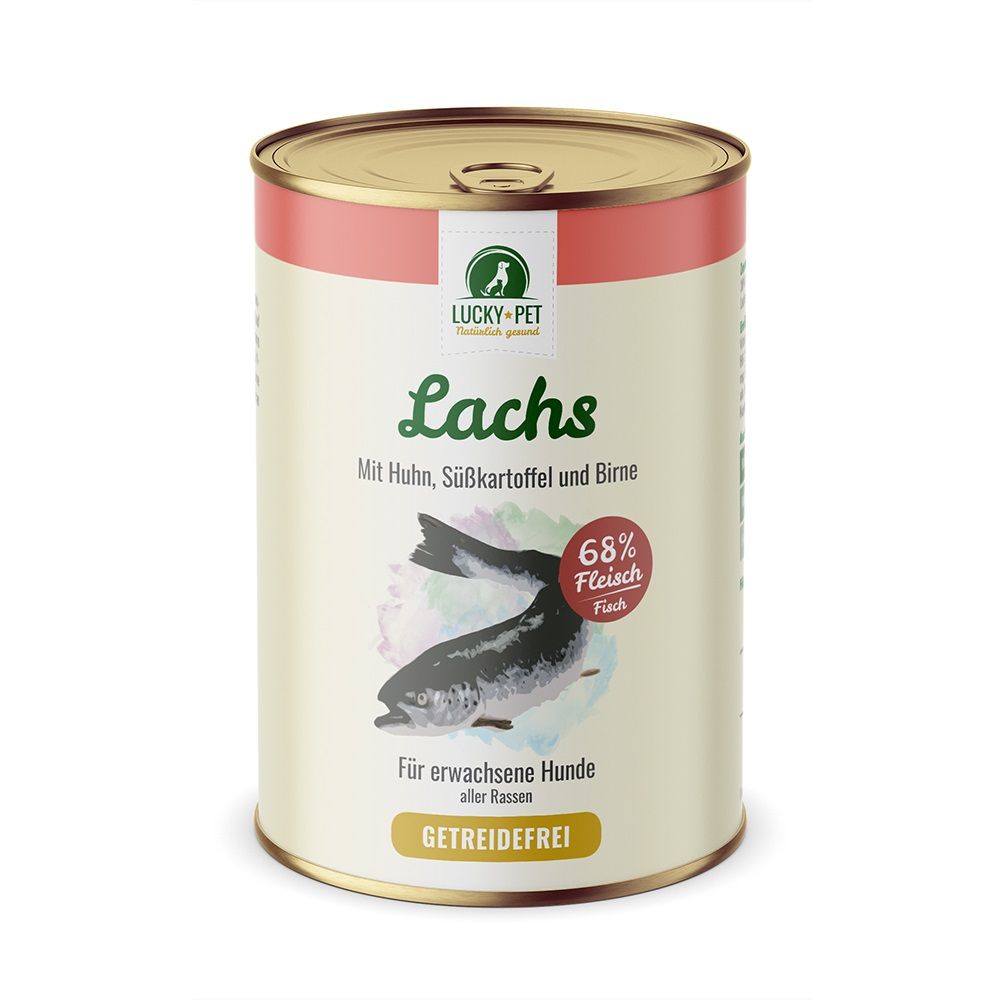 Lucky-Pet Lachs mit Huhn, Süßkartoffel und Birne für Hunde