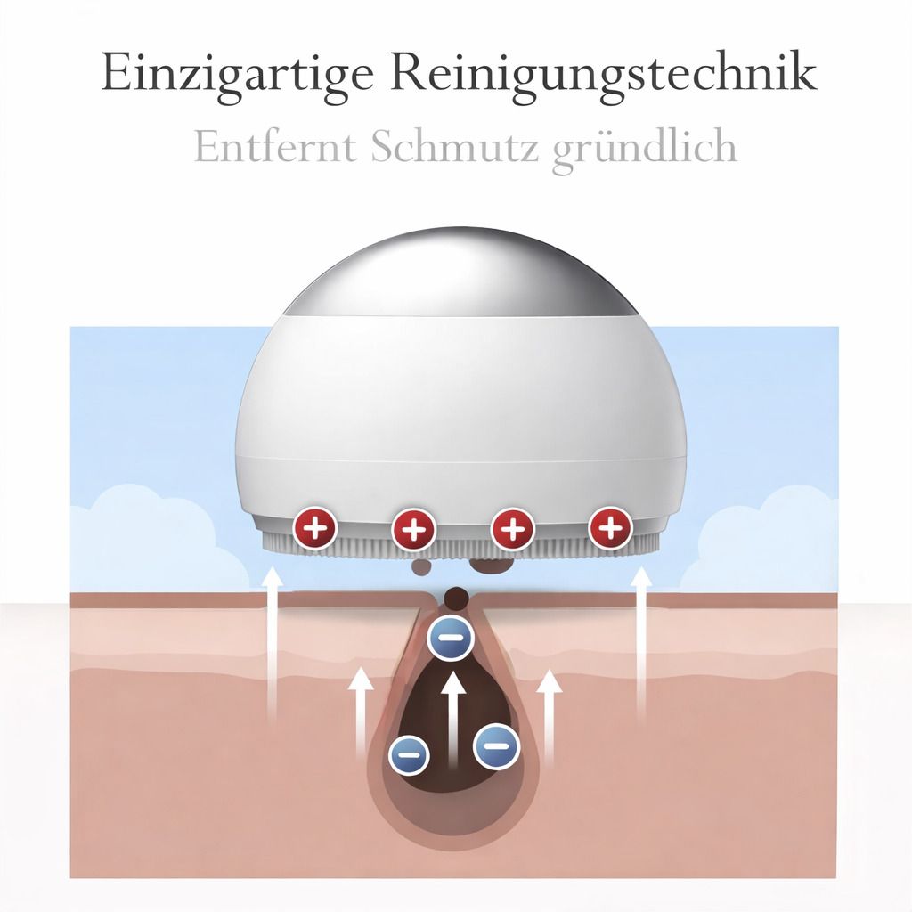 COOL-i 3 in 1 Gesichtsreiniger mit Ultraschall, Mikrostrom & LED ,für die tägliche Hautpflege