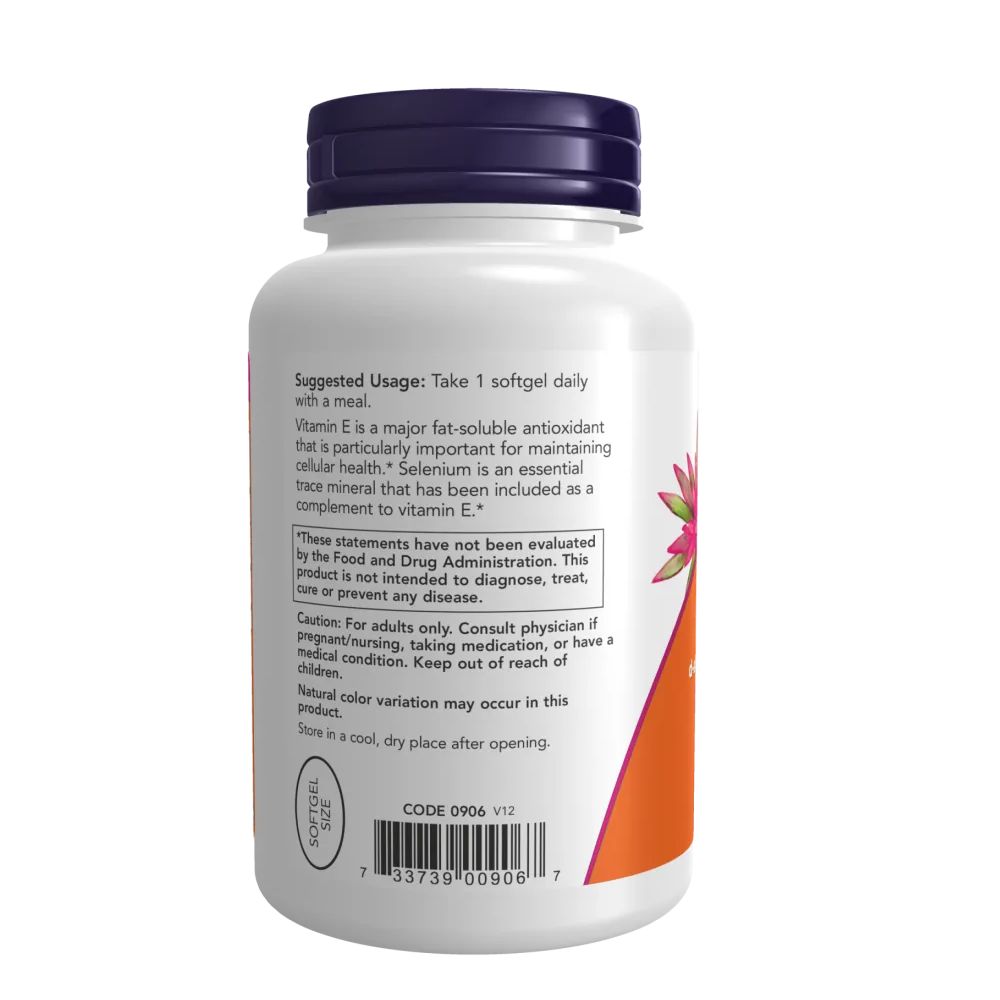 Now Foods Vitamin E-400 IE plus Selen
