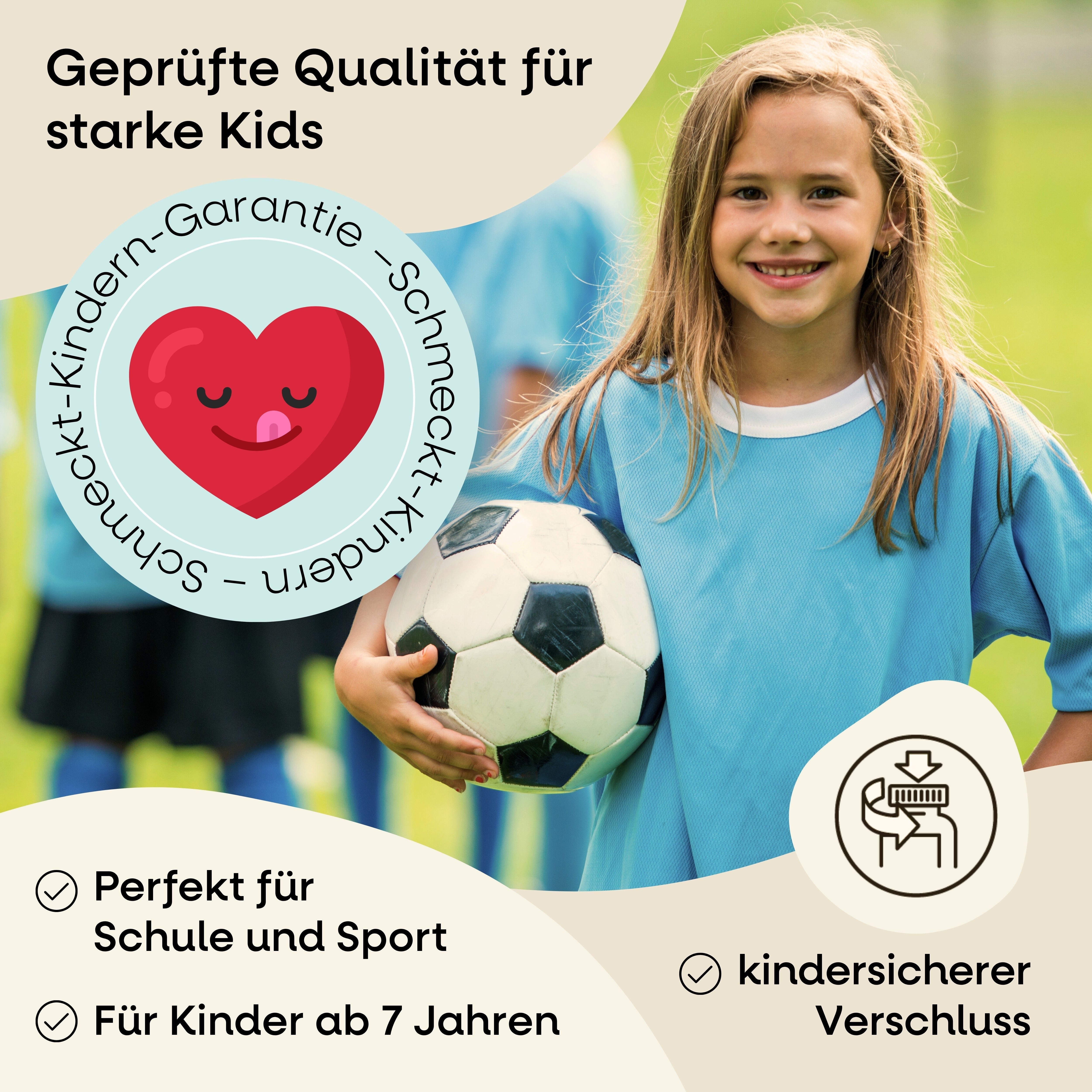 Zuckerfreie Magnesium Gummibärchen für Erwachsene & Kinder I 180 mg Magnesiumcitrat I Kirsch-Gesc...