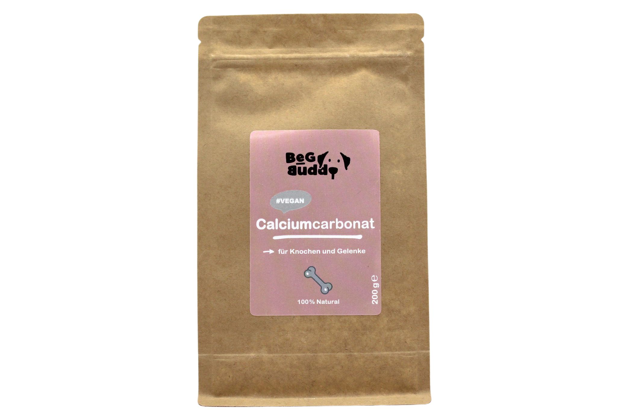 BeG Buddy Calciumcarbonat für Knochen & Gelenke, Barfzusatz Hund, Pulver