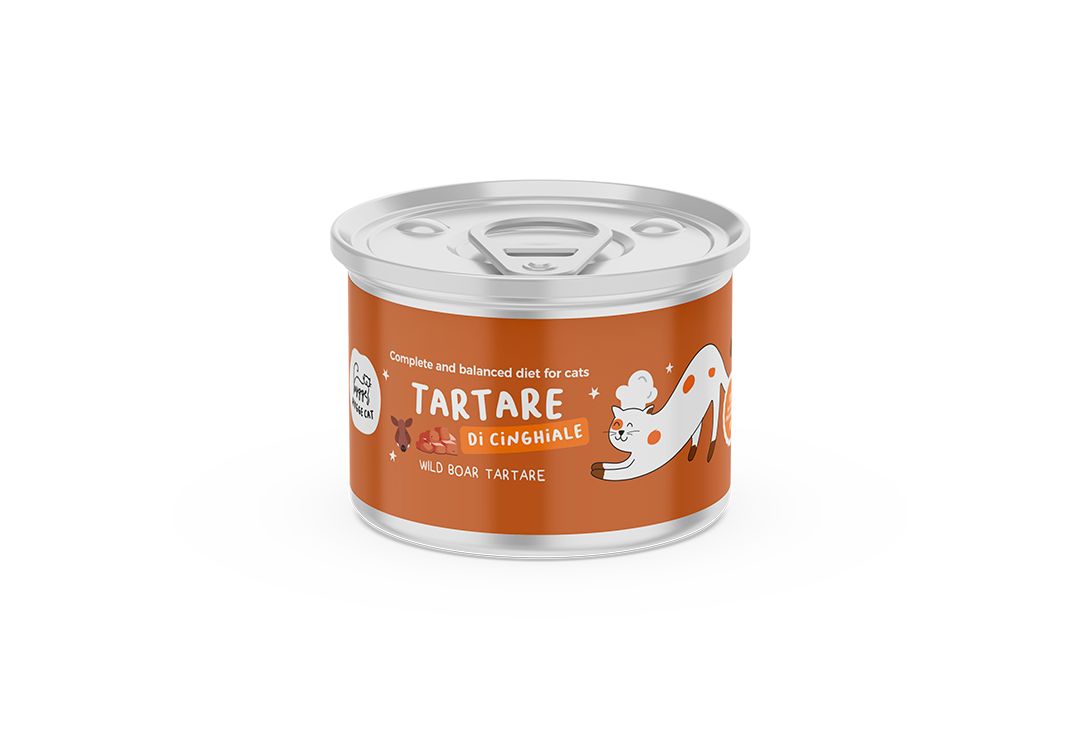 HYGGEDOG - Tartare di Cinghiale  Alimento completo per gatti - 1 scatoletta