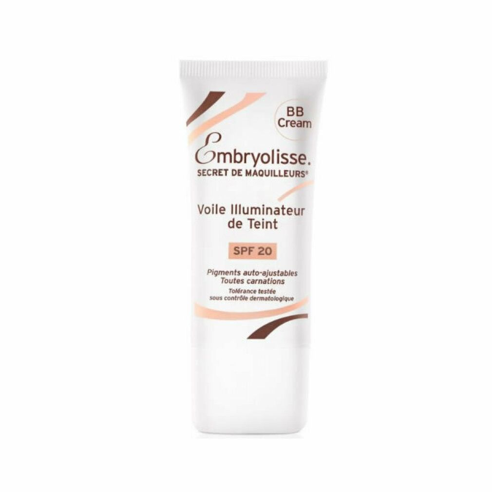 Embryolisse BB Cream Tube mit 'SPF 20'. Produktname: 'Voile Illuminateur de Teint'. Für alle Hauttypen.