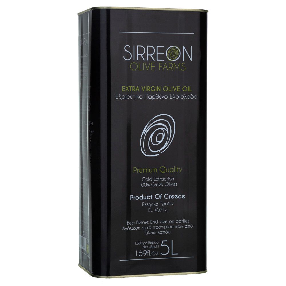 Sirreon Natives Olivenöl Extra, Premium Qualität, Säuregehalt 0,4 % 5000 ml