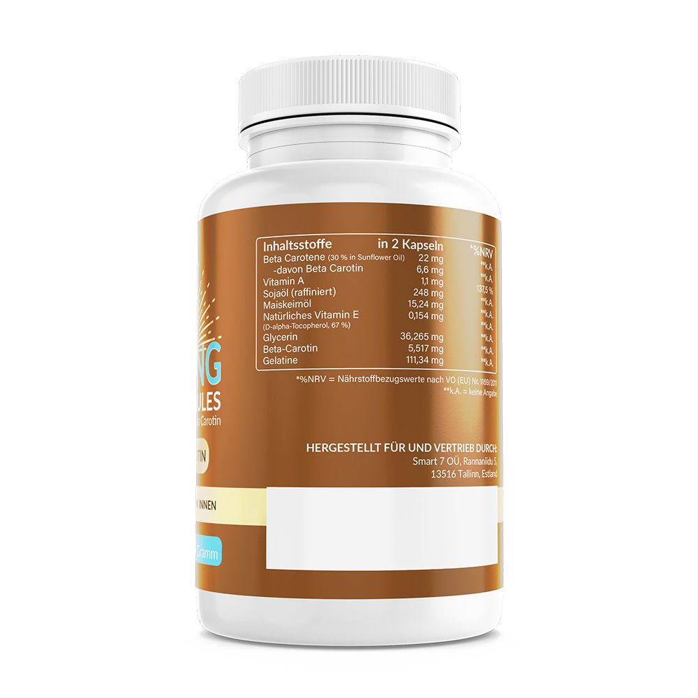 Enolenia® | Bräunungskapseln | Beta-Carotin | 100% Natürlicher Bräunungsbeschleuniger