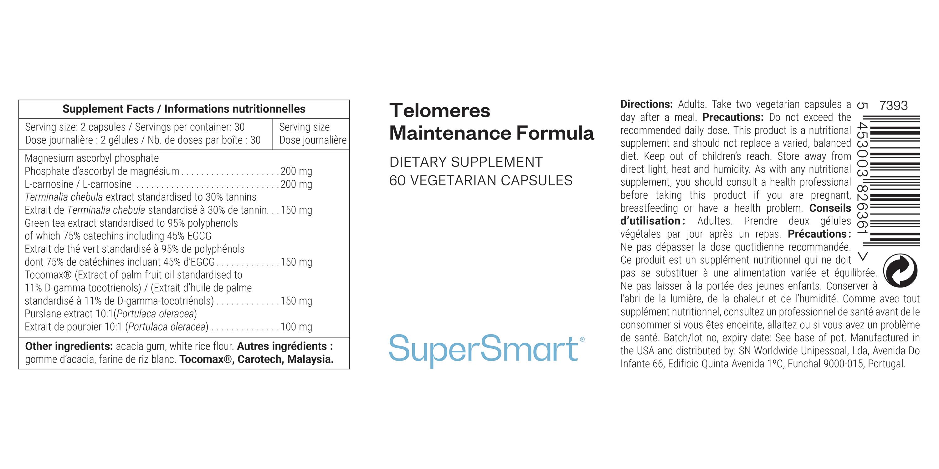 SuperSmart - Telomeres Maintenance Formula 60 St