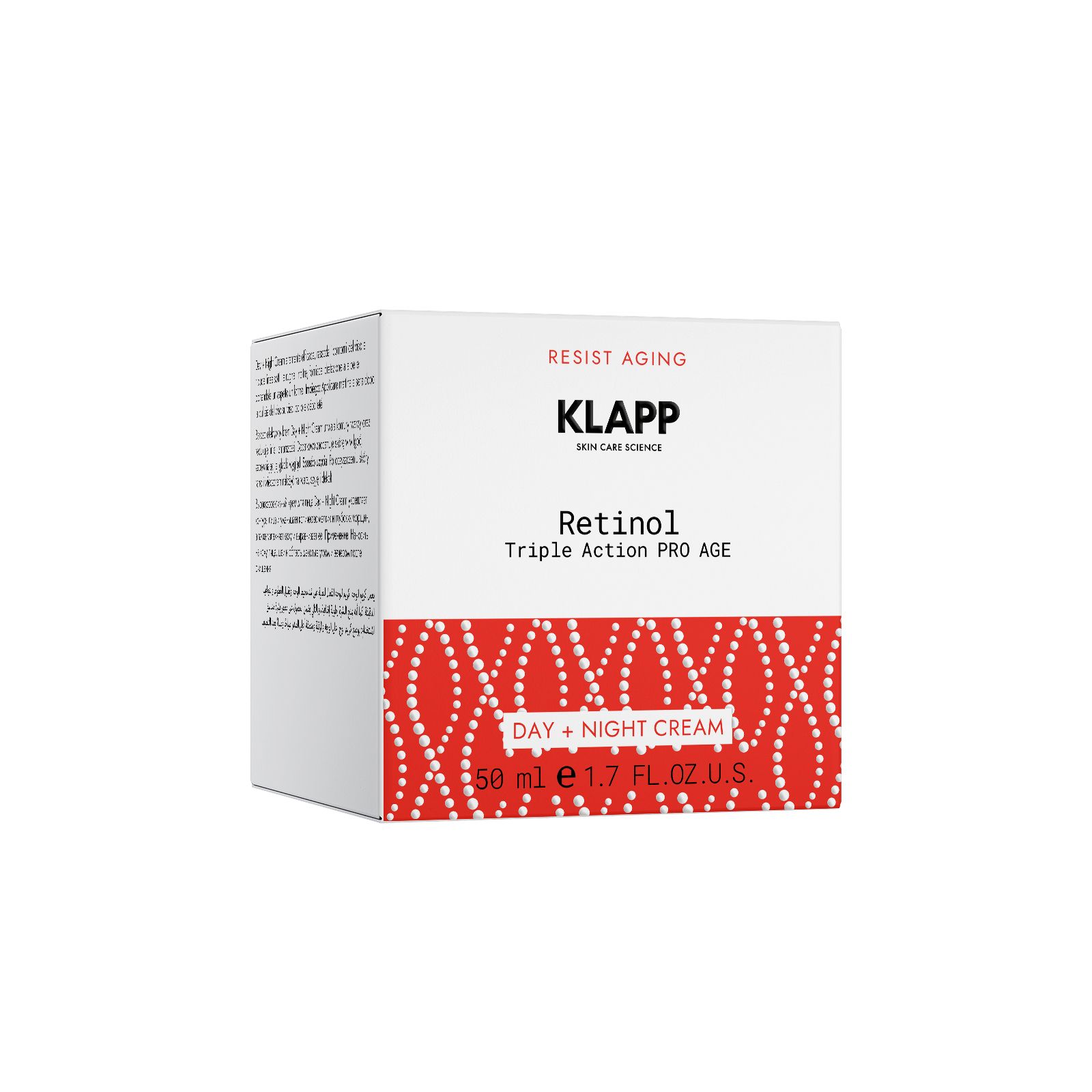 KLAPP Resist Aging Retinol Triple Action Pro Age Day + Night Cream Karton.