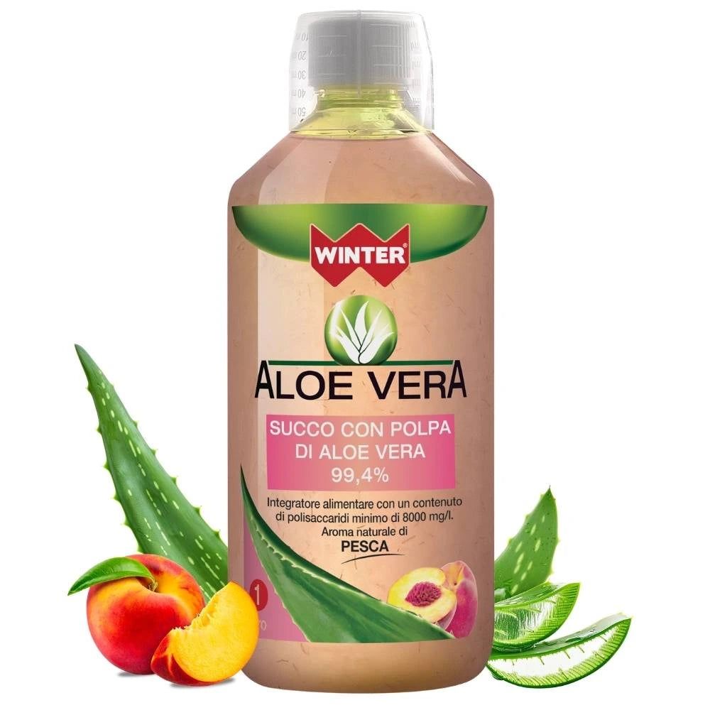 Winter Aloe Vera da Bere Gusto Pesca – Succo Naturale Senza Aloina