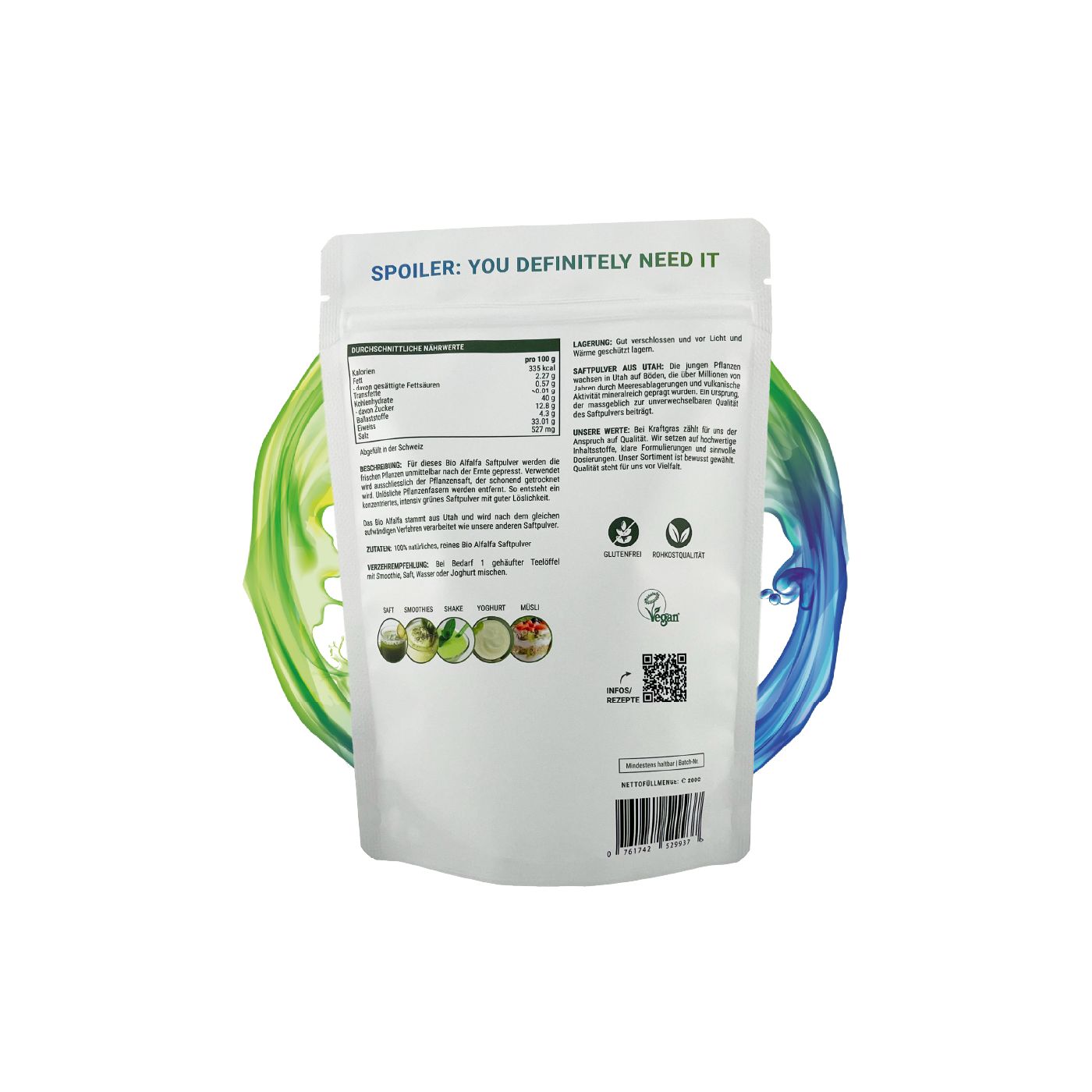 Kraftgras Bio Alfalfa Saftpulver