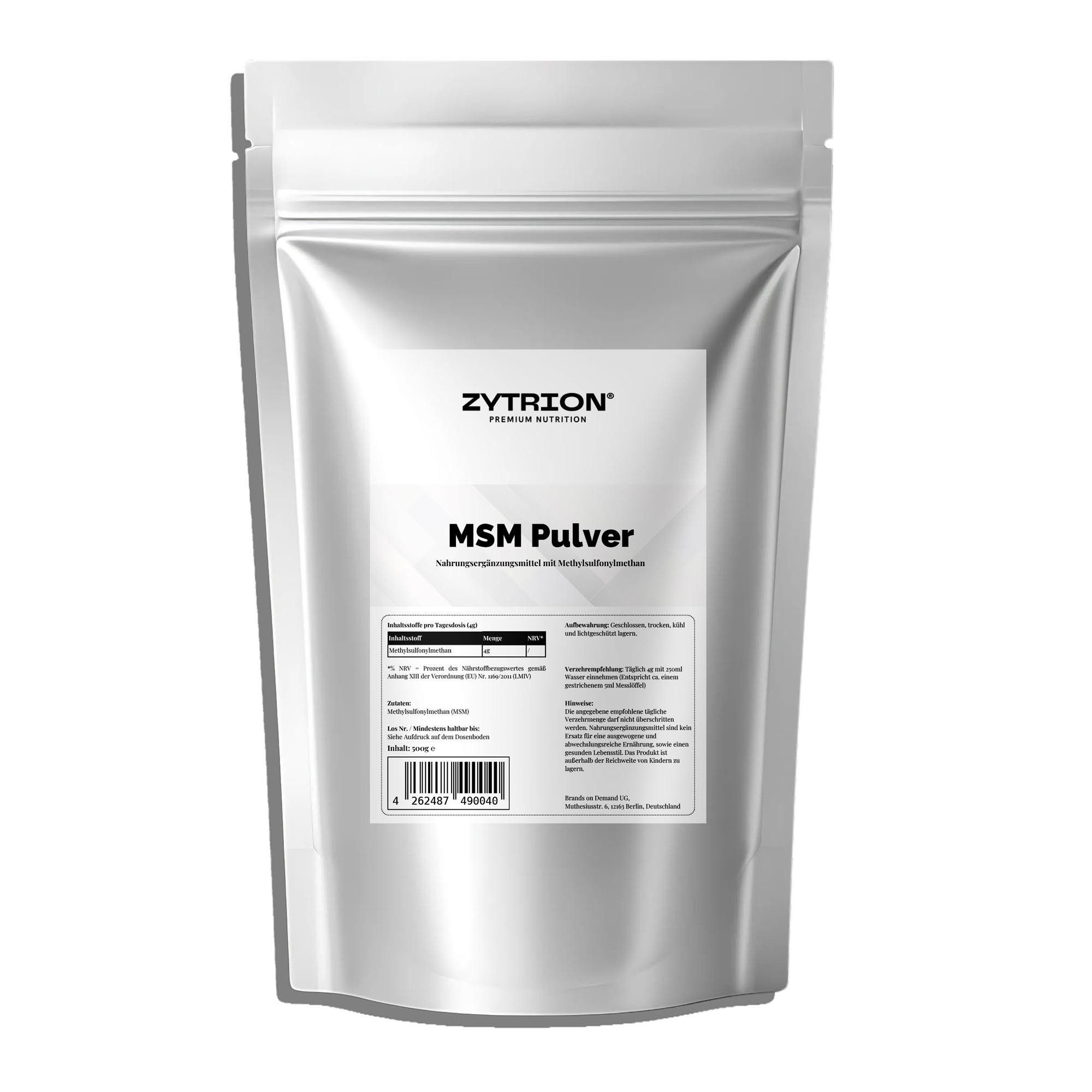 Zytrion MSM Pulver Doypack 500 g