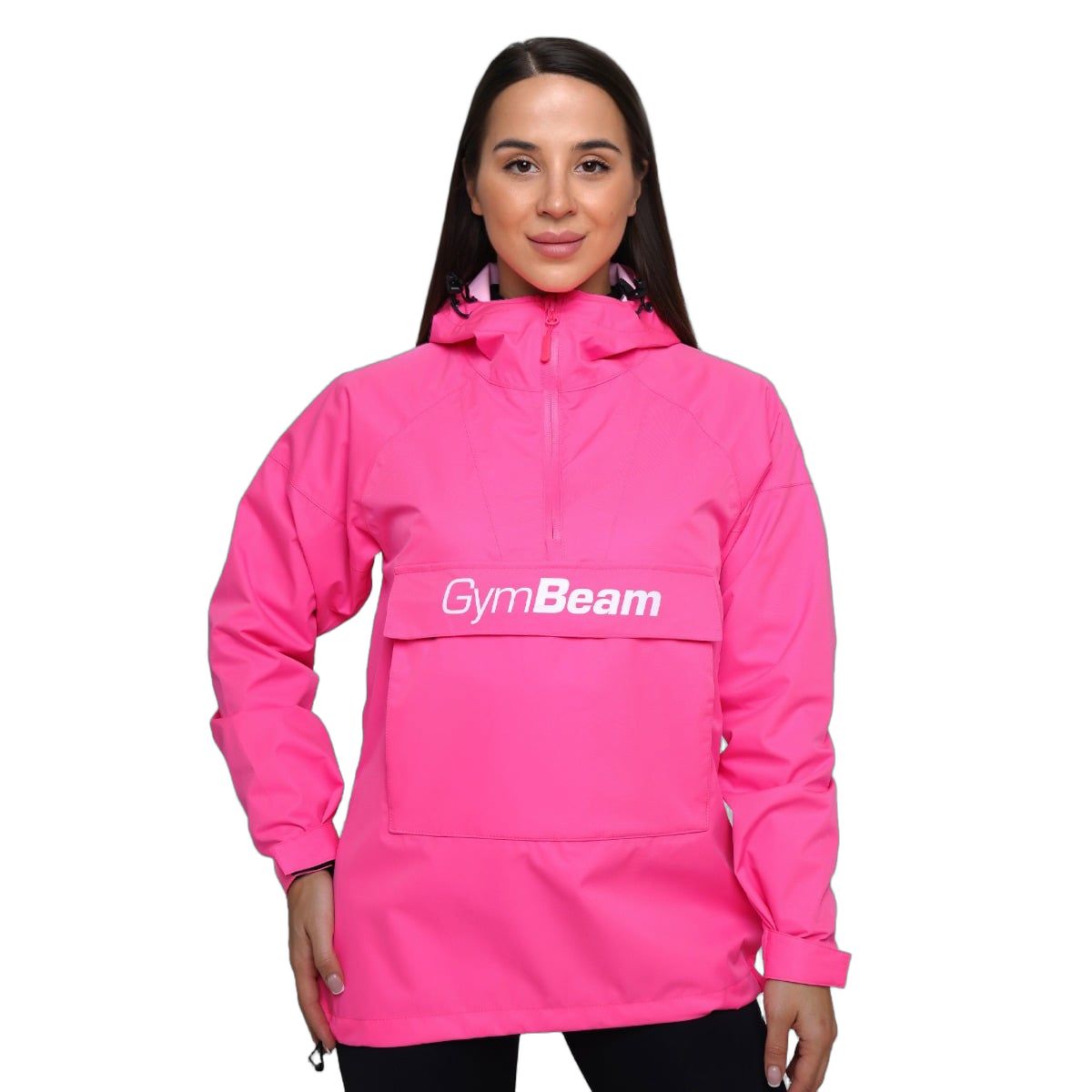 GymBeam Regenjacke Damen Regular Smock mit Kapuze Fuchsia 1 St