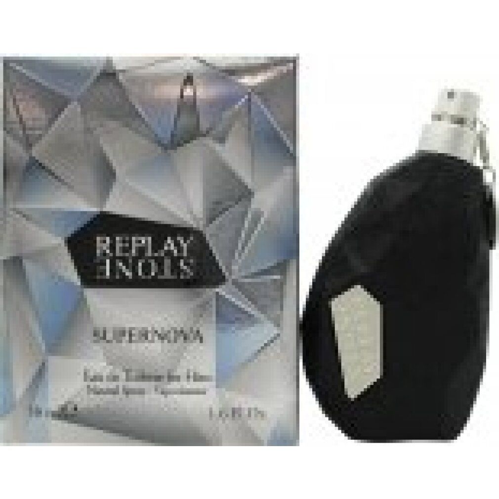 Replay Stone Supernova Eau de Toilette für Ihn 50ml Flakon und Verpackung.
