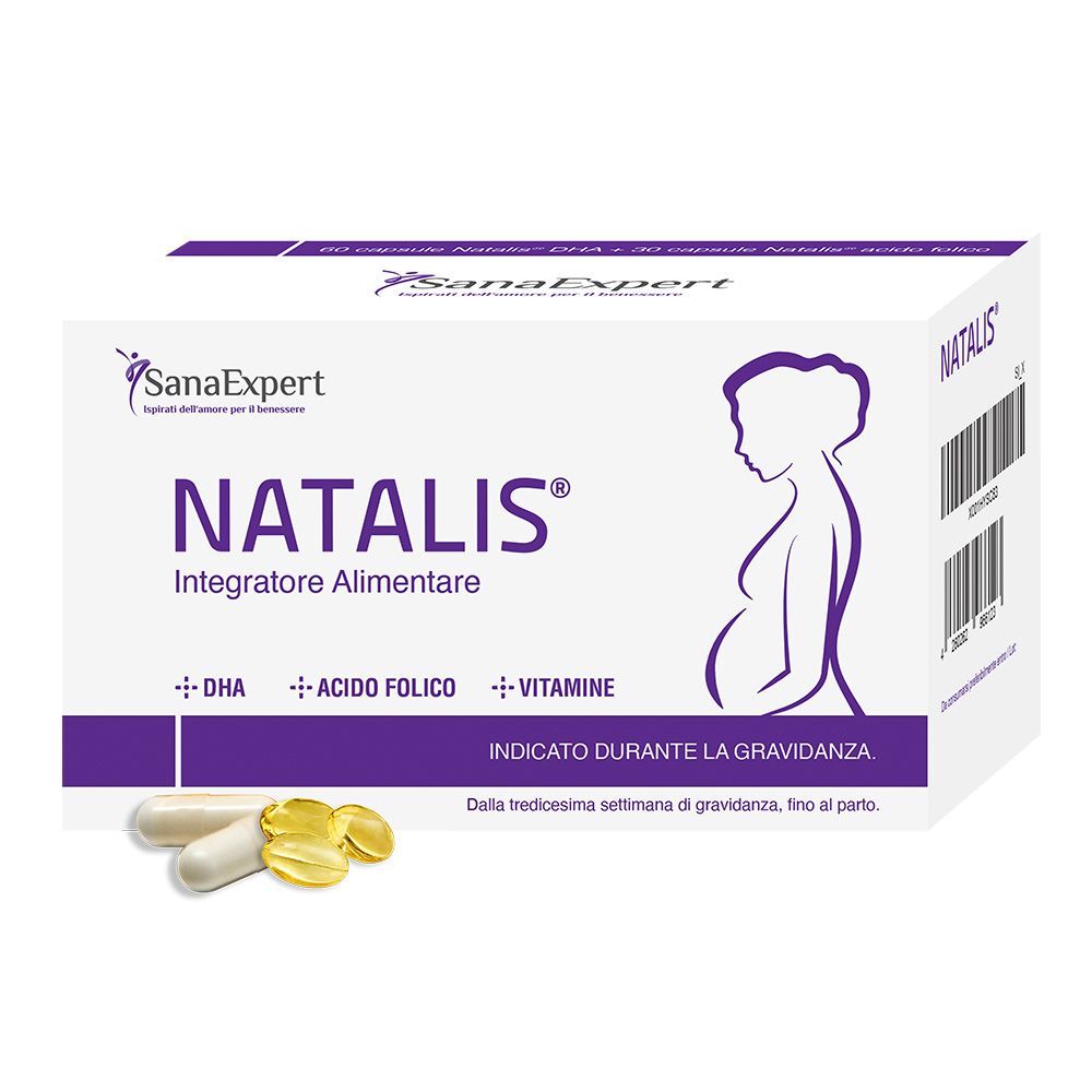 SanaExpert Natalis - preparato combinato con acido folico Quatrefolic®, DHA e vitamine – gravidanza