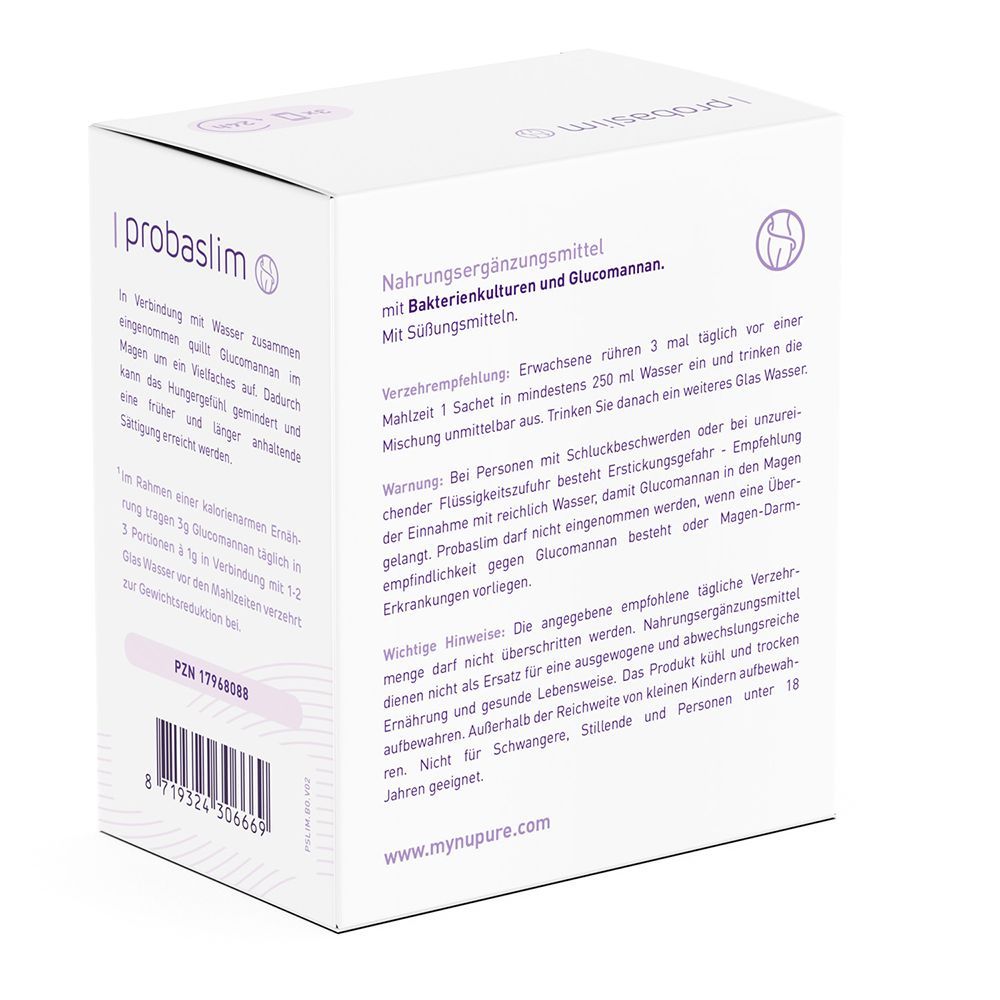 nupure probaslim - zur Unterstützung bei der Gewichtsreduzierung