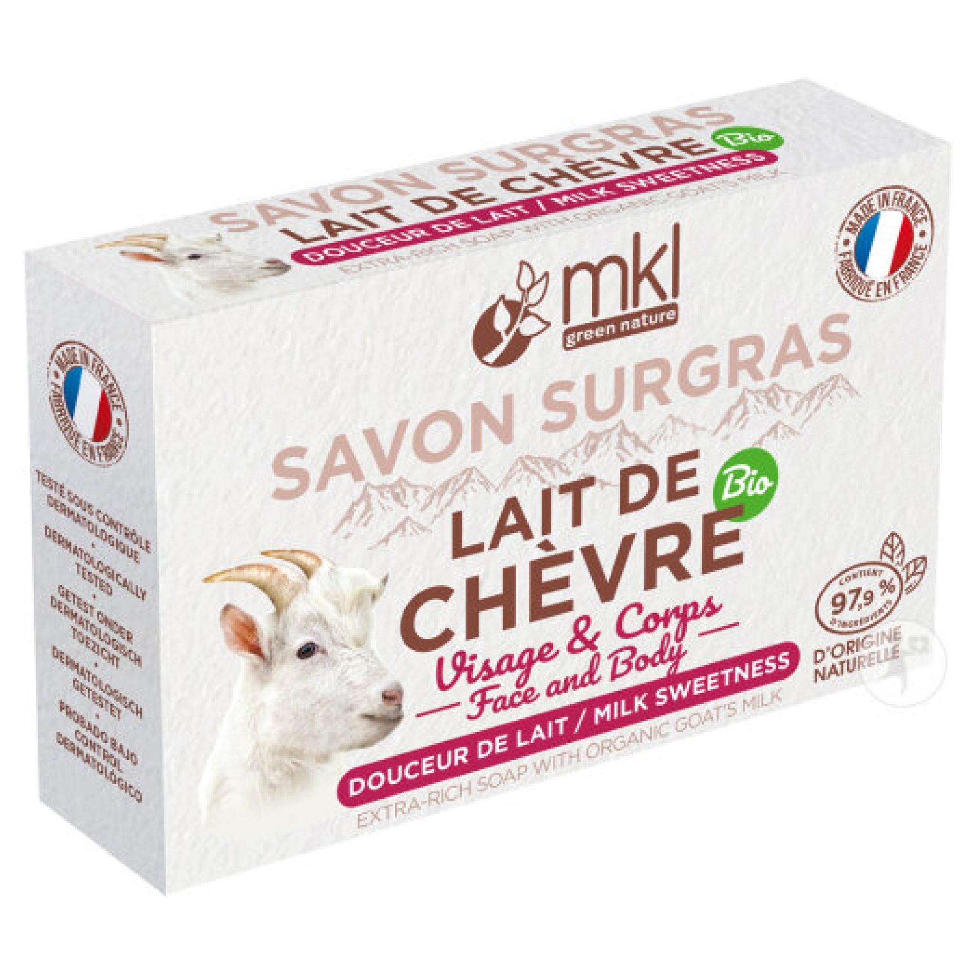 MKL Green Nature Bio-Ziegenmilch Sanfte Fettseife 100 g 5,5x9x2 cm