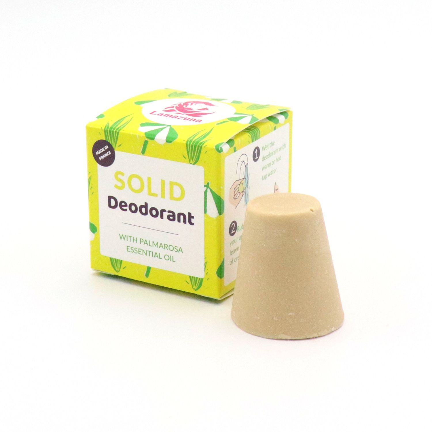 Lamazuna Organic Festes Deo mit Palmarosa Öl aluminiumfrei