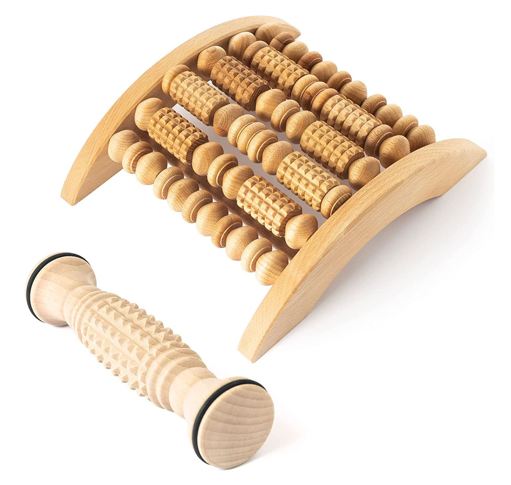 tuuli Fuß Fußmassagegerät Fußroller Fußmassage Set aus Holz