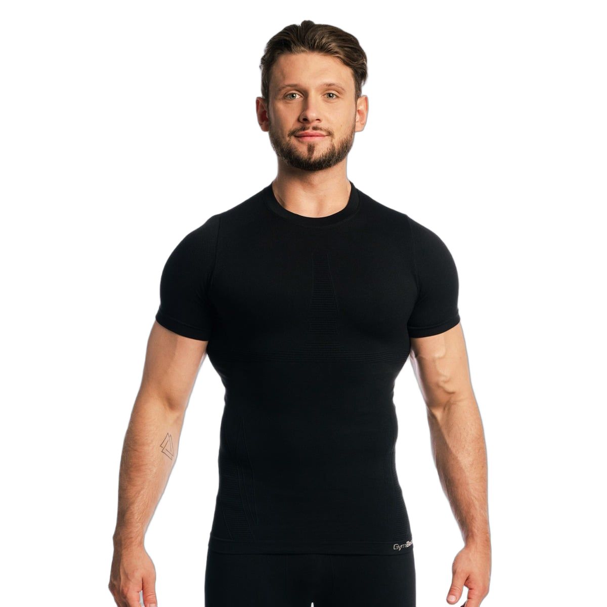 GymBeam T-Shirt Herren Slim nahtlos in Black 1 St