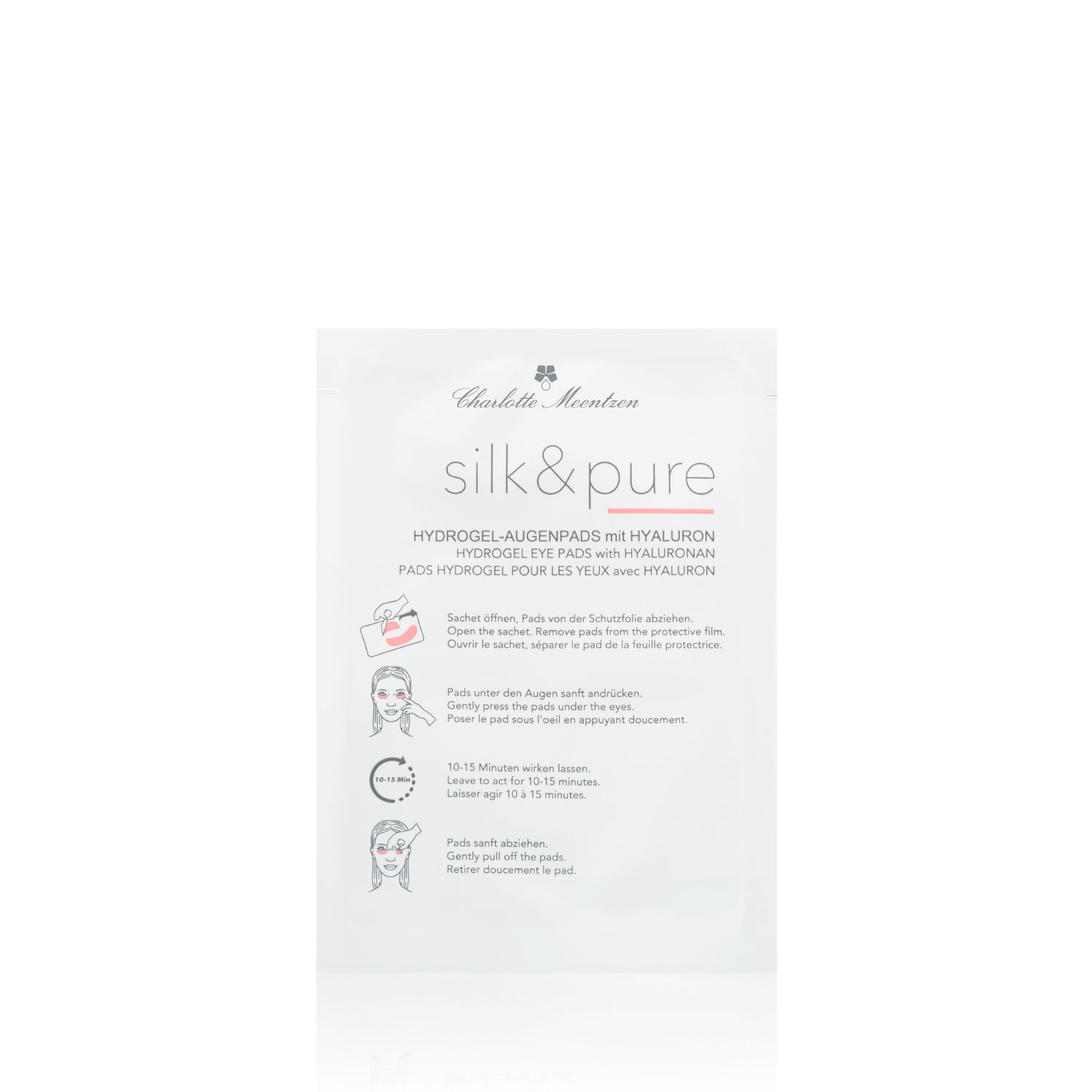 Hydrogel-Augenpads mit Hyaluron, Beutel à 2 Augenpads Silk & Pure