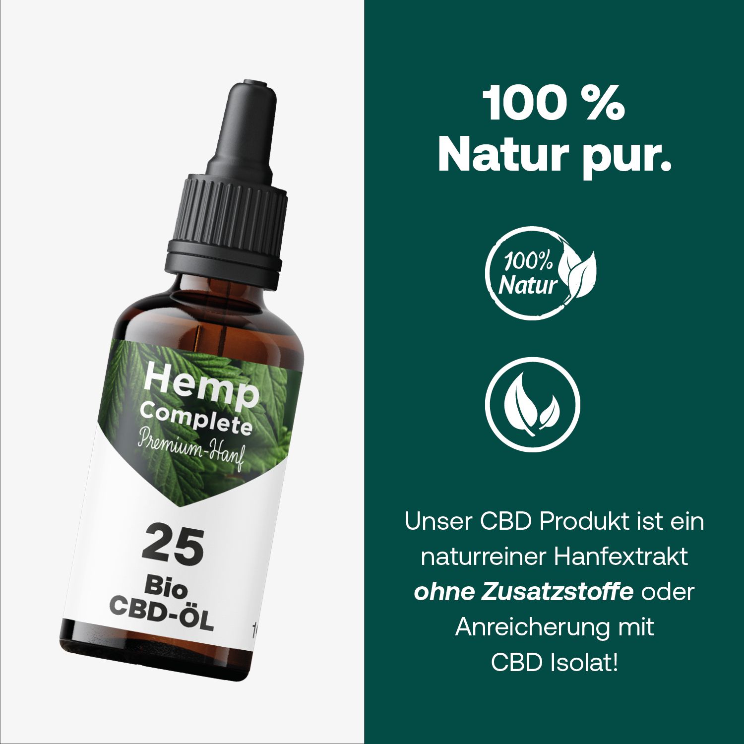 Bio CBD Öl 25 Vollspektrum Tropfen - Hemp-Complete®