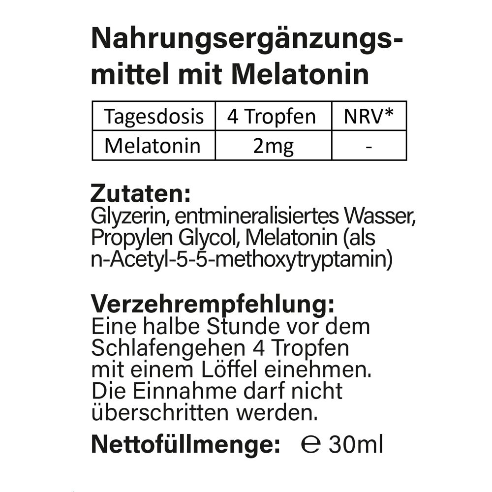 NUI Schlaf Gut mit Melatonin 3x30 ml Tropfen zum Einnehmen